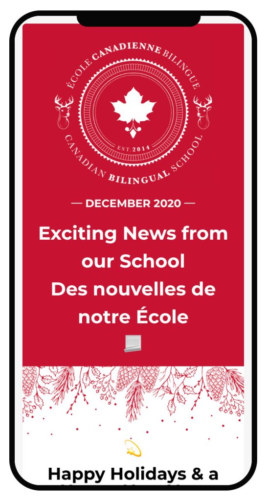 Canadian Bilingual School of Paris - Newsletter