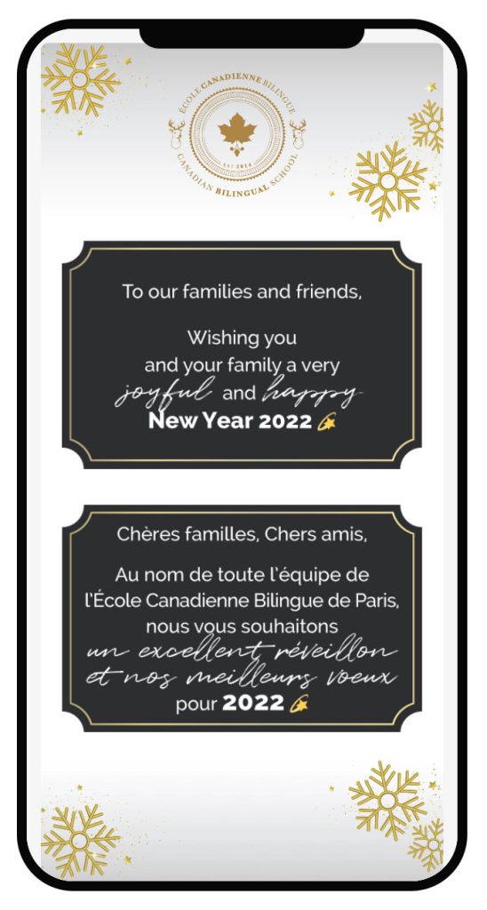 Canadian Bilingual School of Paris - Newsletter