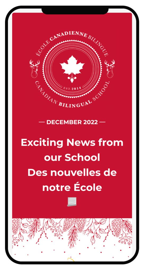Canadian Bilingual School of Paris - Newsletter