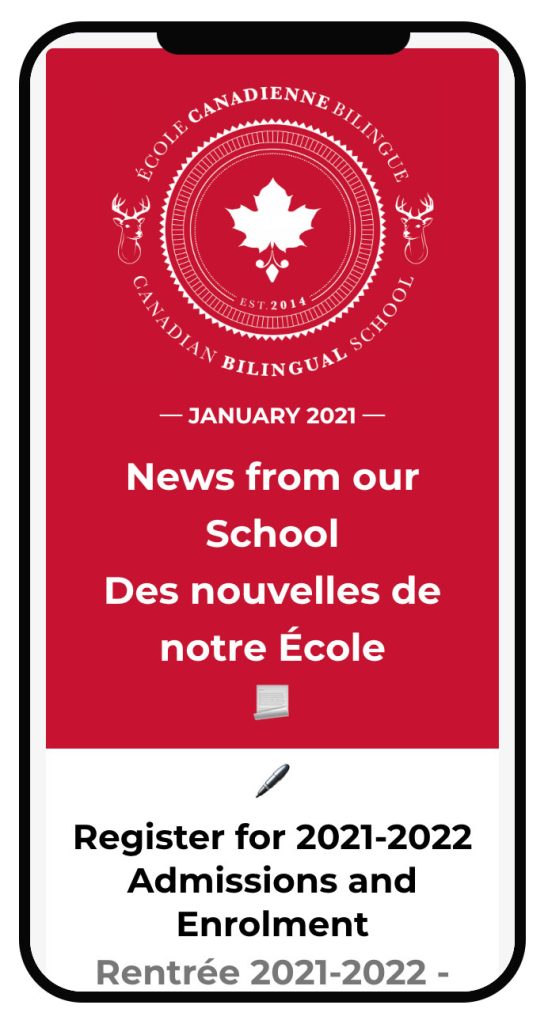 Canadian Bilingual School of Paris - Newsletter