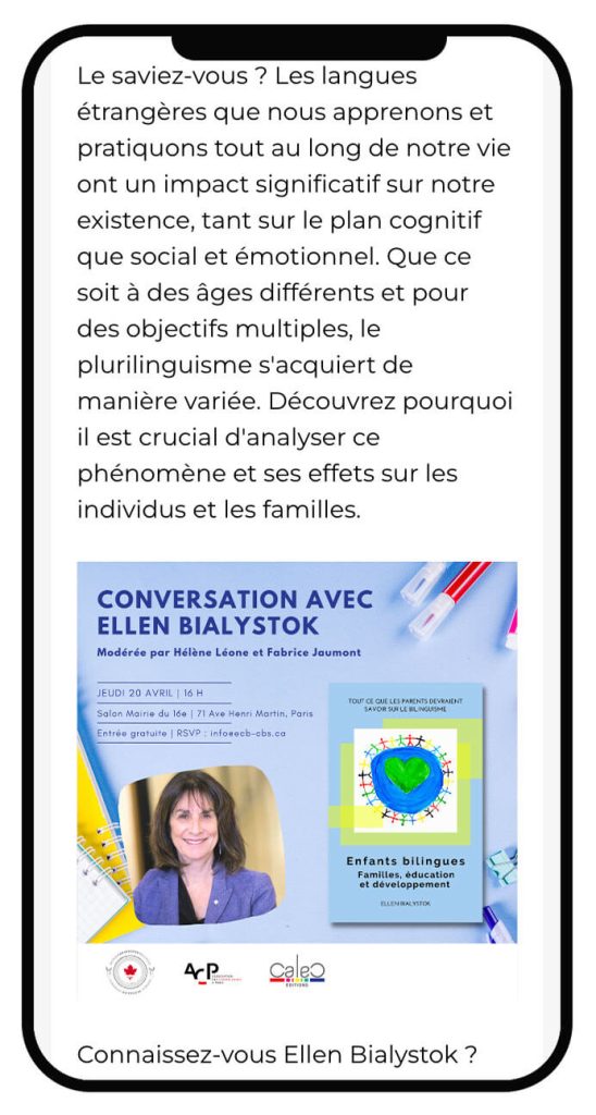 Canadian Bilingual School of Paris - Newsletter