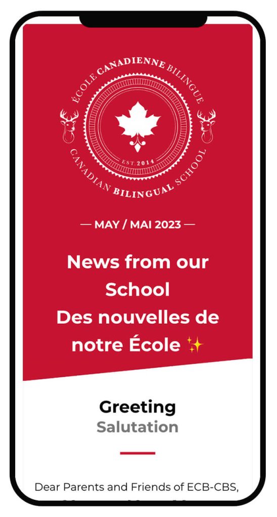 Canadian Bilingual School of Paris - Newsletter