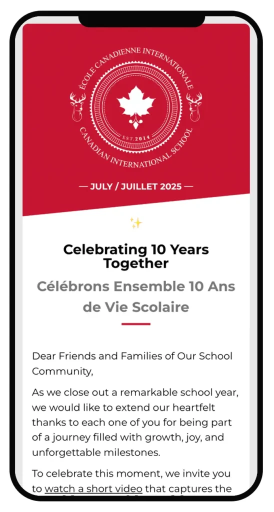 Canadian Bilingual School of Paris - Newsletter Juillet/July 2025